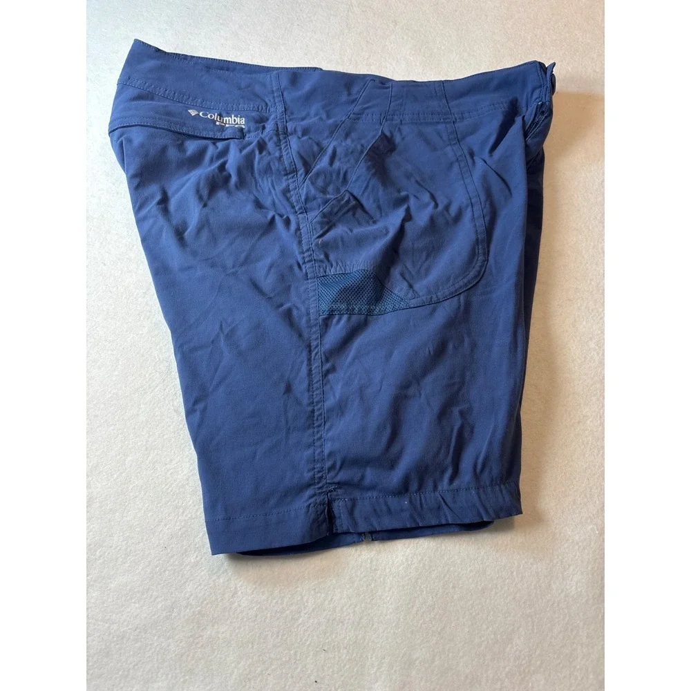 Columbia PFG Fishing Shorts Womens 10 Navy Blue Excellent Quick Dry Outdoor